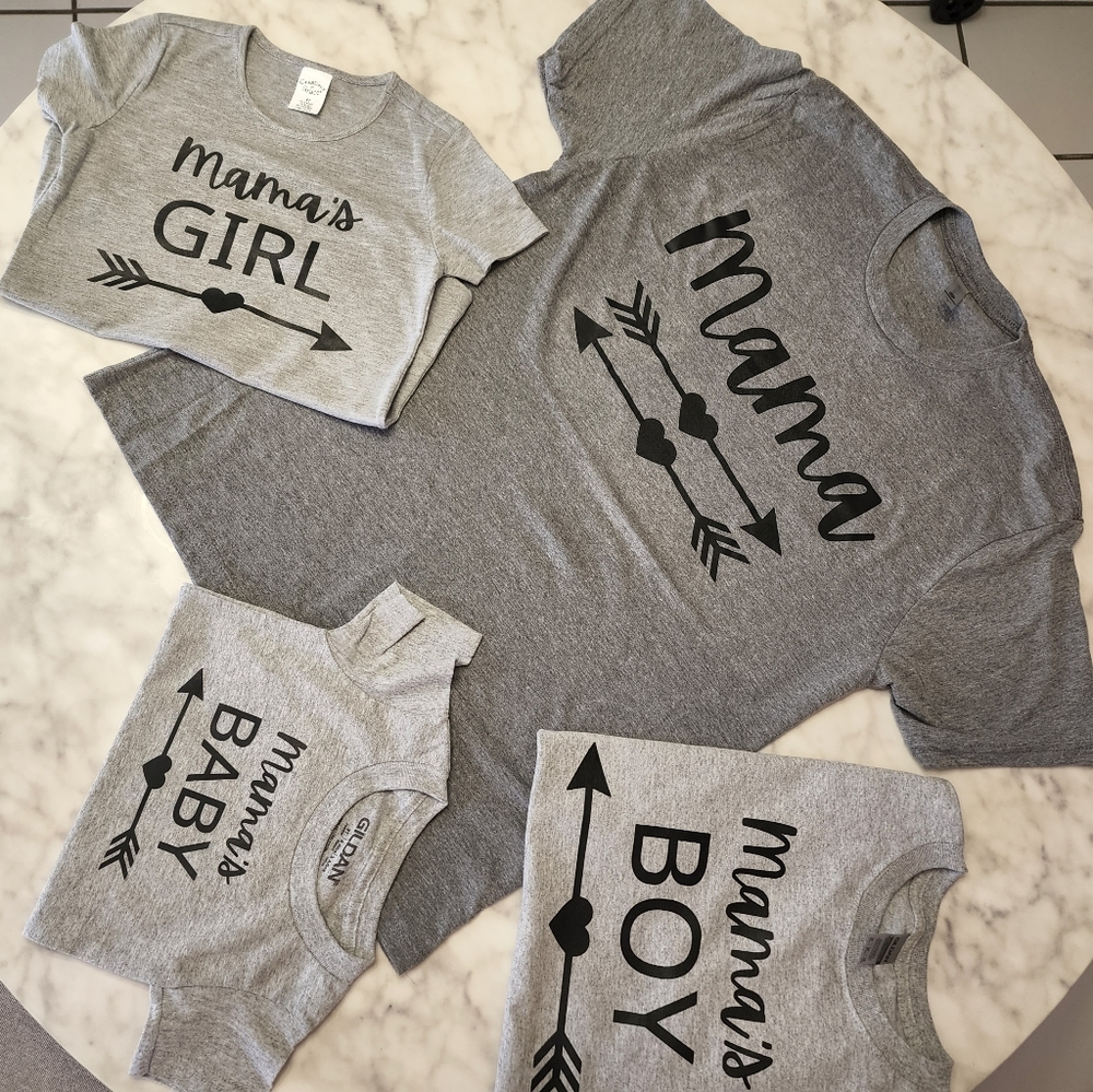 Mama's Girl heart arrow graphic girls tee Hi-lo Size 4T Heather gray tshirt new - Picture 4 of 4